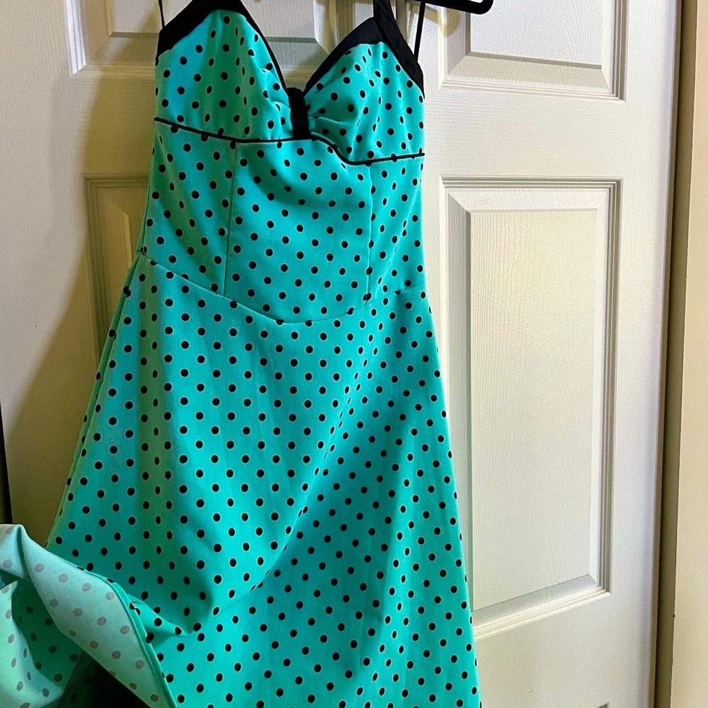 Polka dot party dress Y2K vintage